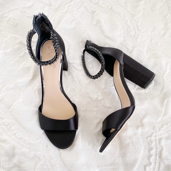 Badgley Mischka Louise Peep-Toe Block Heel Size 11 New - Picture 5 of 10